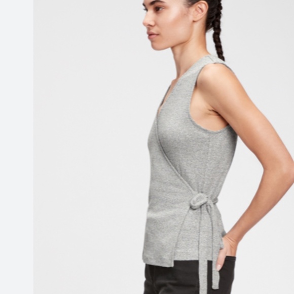 GAP Knit Wrap Tank Top - Light Camel/Beige - Picture 8 of 9